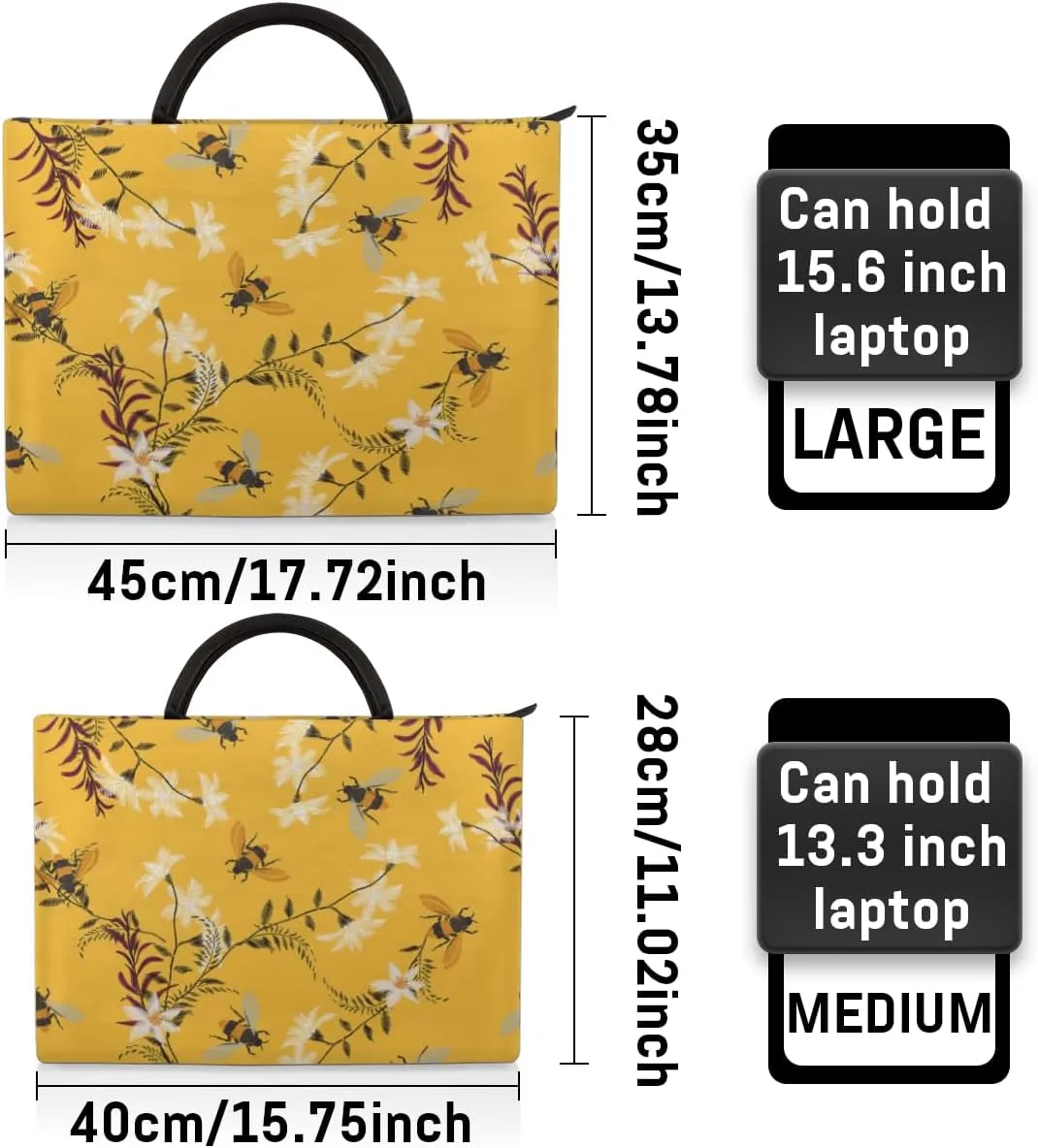 Laptop Sleeve Case for Women Men Laptop Bag Durable Travel Computer Carrying Bag with Handle Accessories Bags