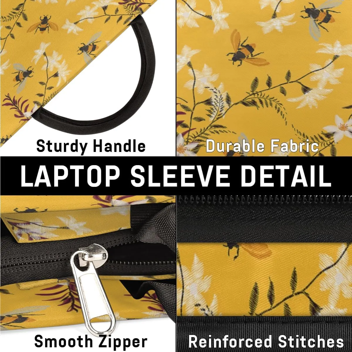 Laptop Sleeve Case for Women Men Laptop Bag Durable Travel Computer Carrying Bag with Handle Accessories Bags