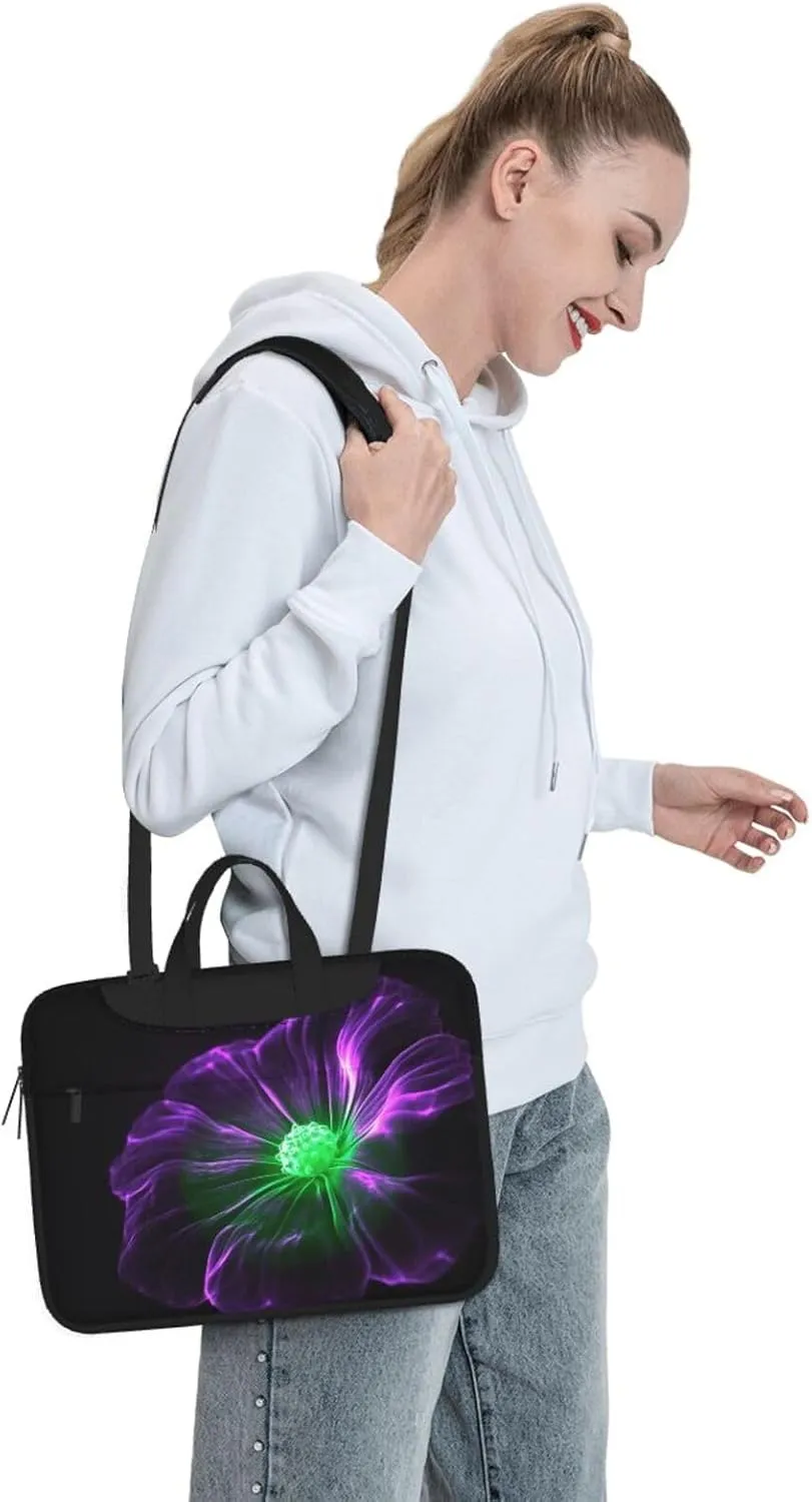 Laptop Tote Bag Men Women Violet Green Glow Shoulder Laptop Sleeve Briefcase Messenger Computer Bag