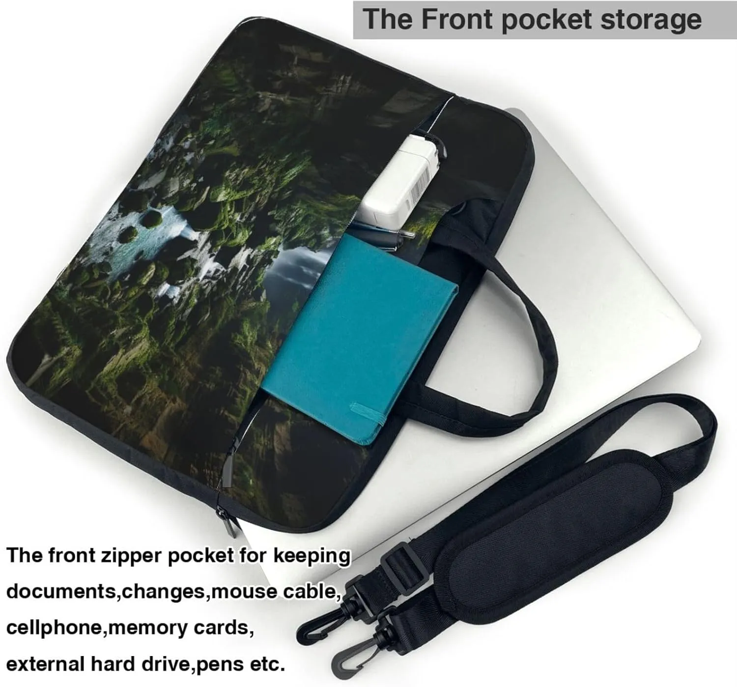 Laptop Tote Bag Men Women Waterfall cliff Shoulder Laptop Sleeve Briefcase Messenger Computer Bag