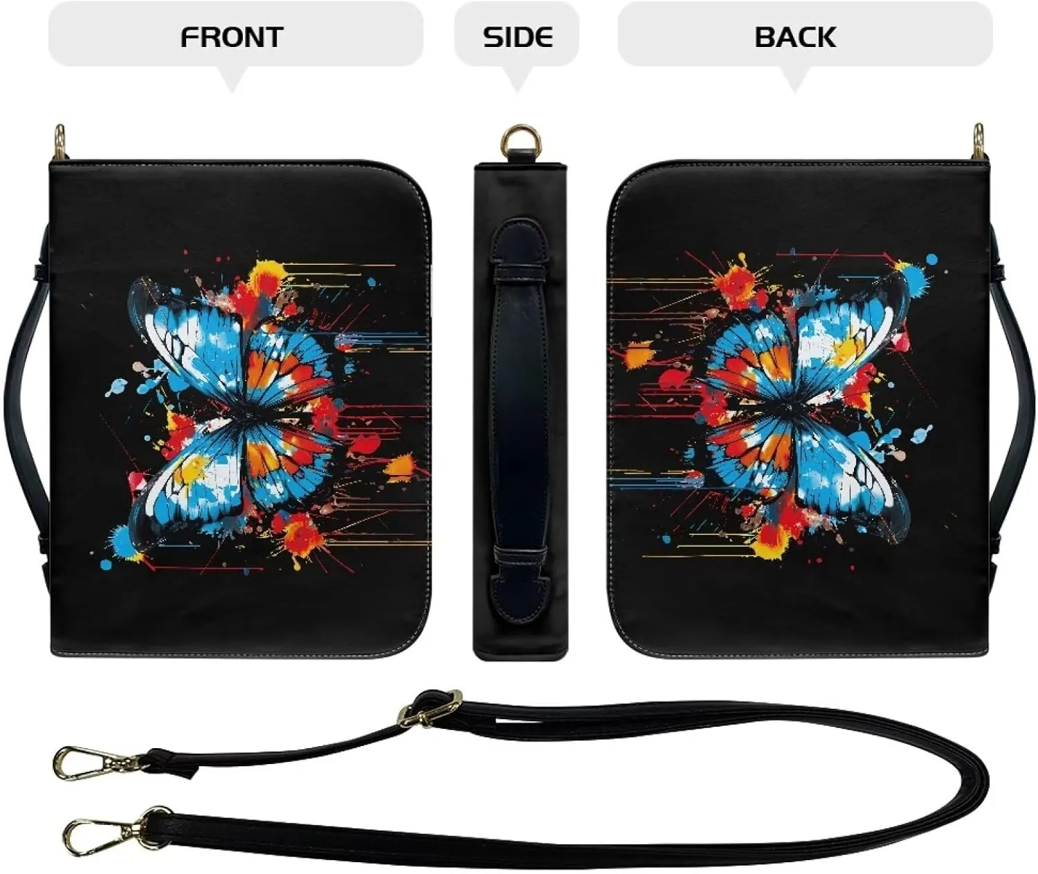 Large Bible Cover Case with Handles & Shoulder Strap Bible Case Stylish Bible Bag