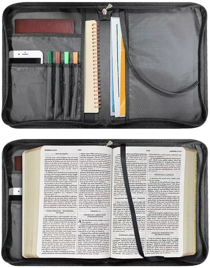 Large Bible Cover Case with Handles & Shoulder Strap Bible Case Stylish Bible Bag
