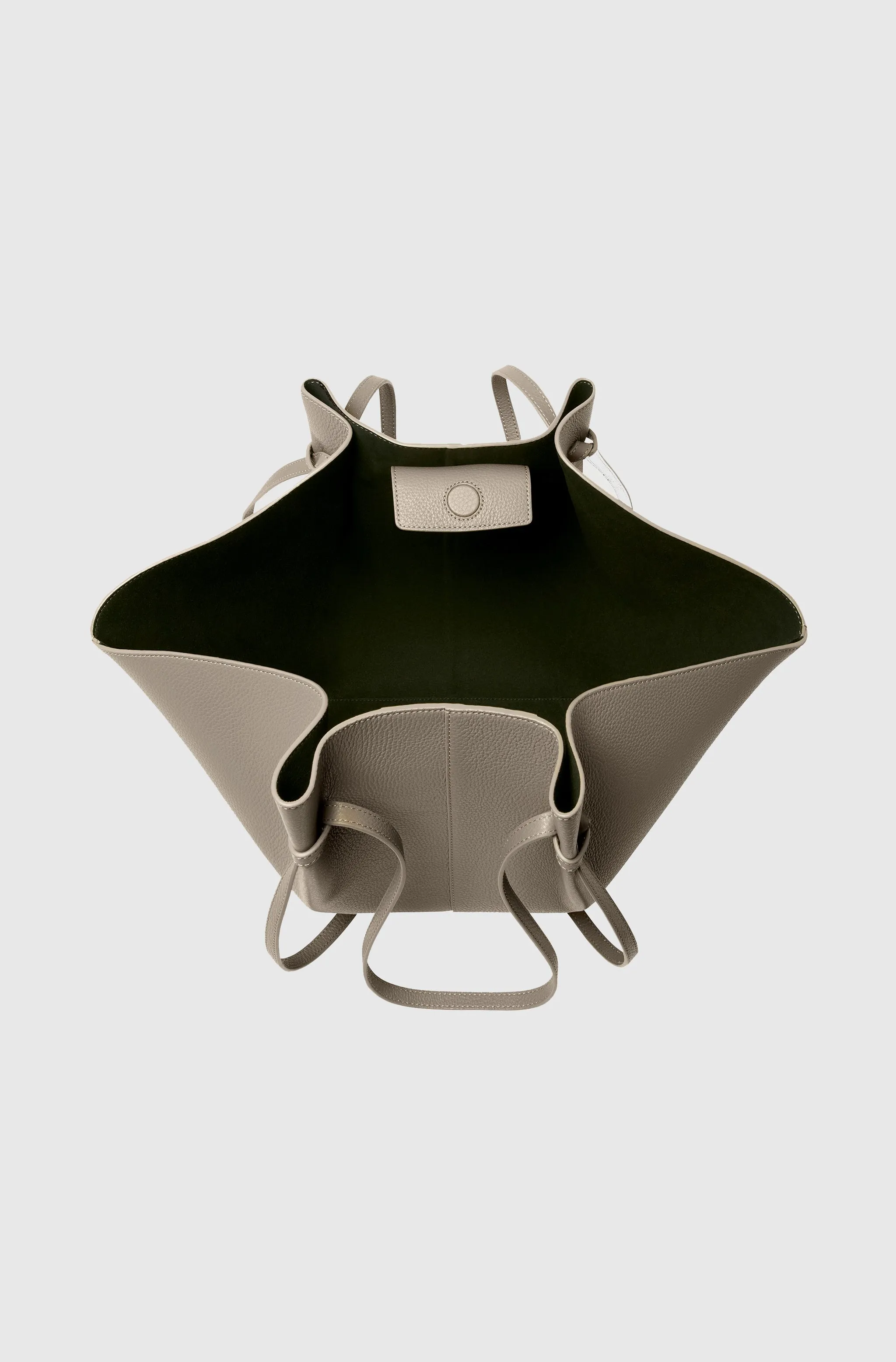 Large Mochi Pebbled Grained Leather Handbag