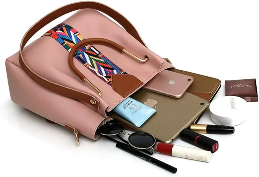 Large Tote Satchel Handbags for Women Work Shoulder Bag Top Handle Totes Purse with Matching Wallet 4pcs