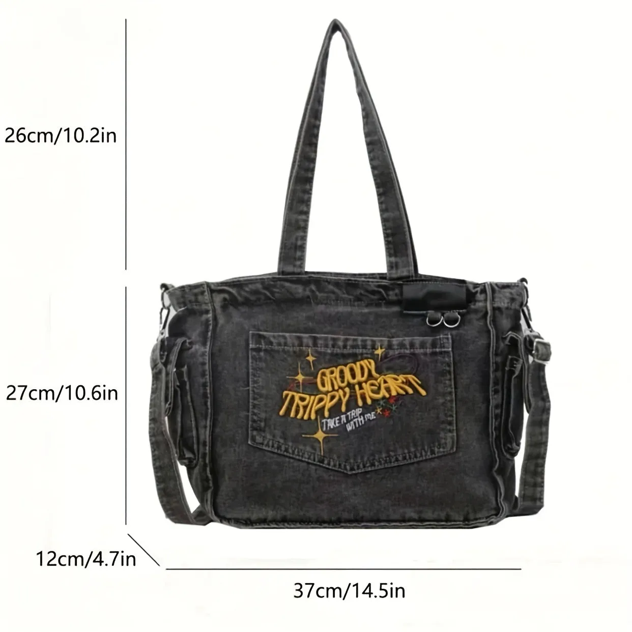 Large Vintage-Style Tote Bag