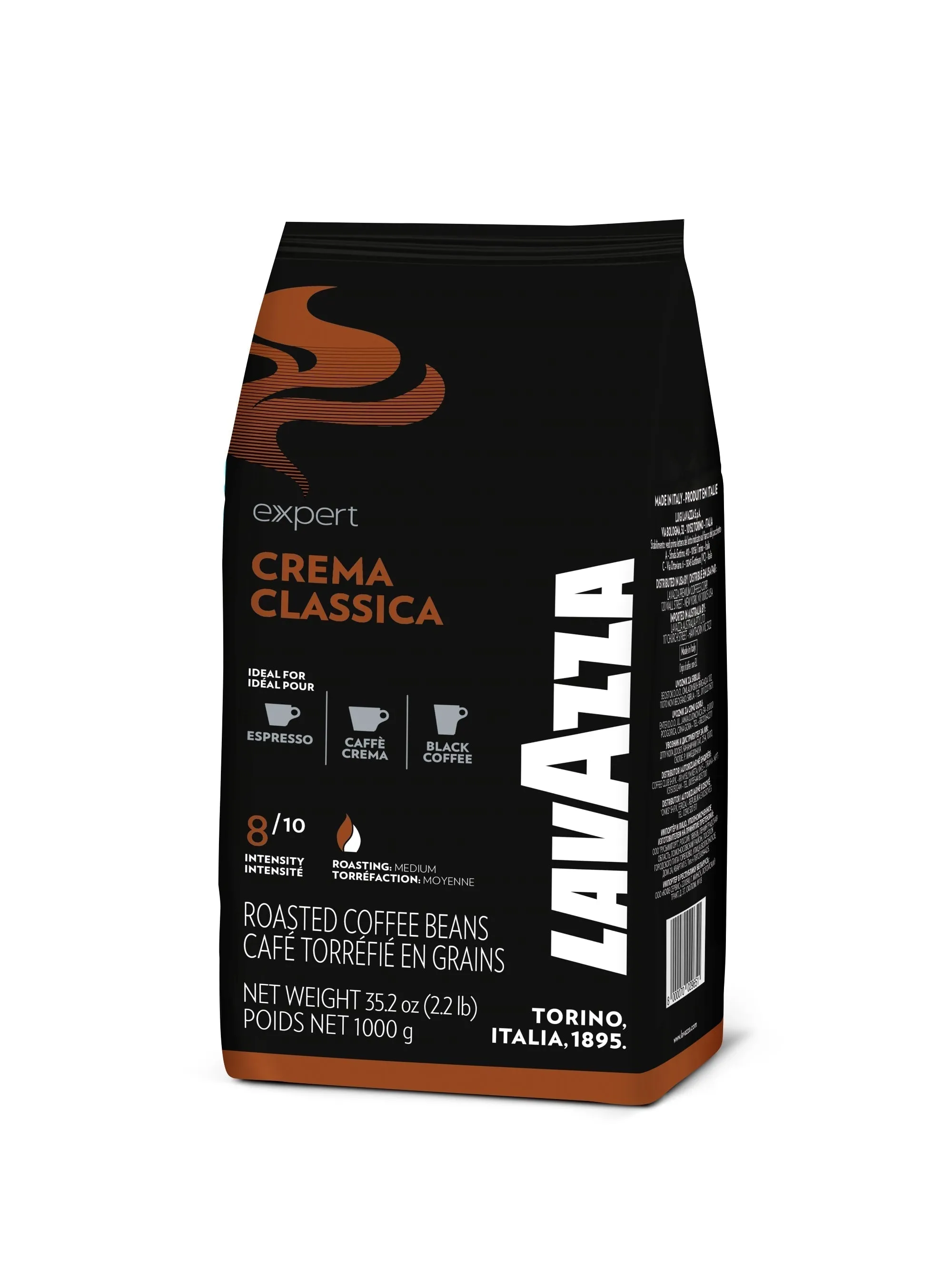 Lavazza Crema Classica 6Kg Coffee Beans (6 Packs of 1Kg)