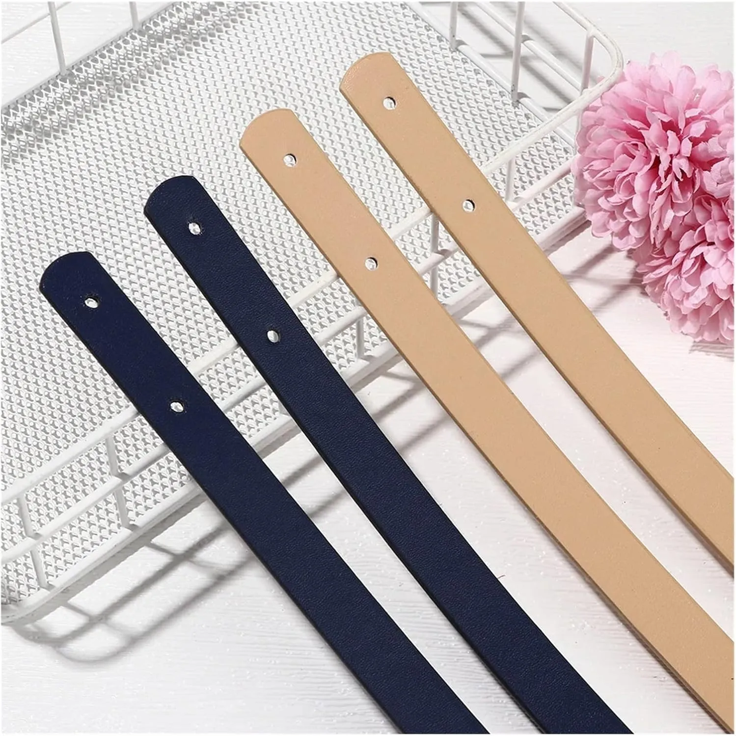 Leather Bag Handle 2Pcs Detachable PU Leather Bag Belt Handbag Band Handle Shoulder Bag Strap Gift Box Handle Band DIY Bag Accessories