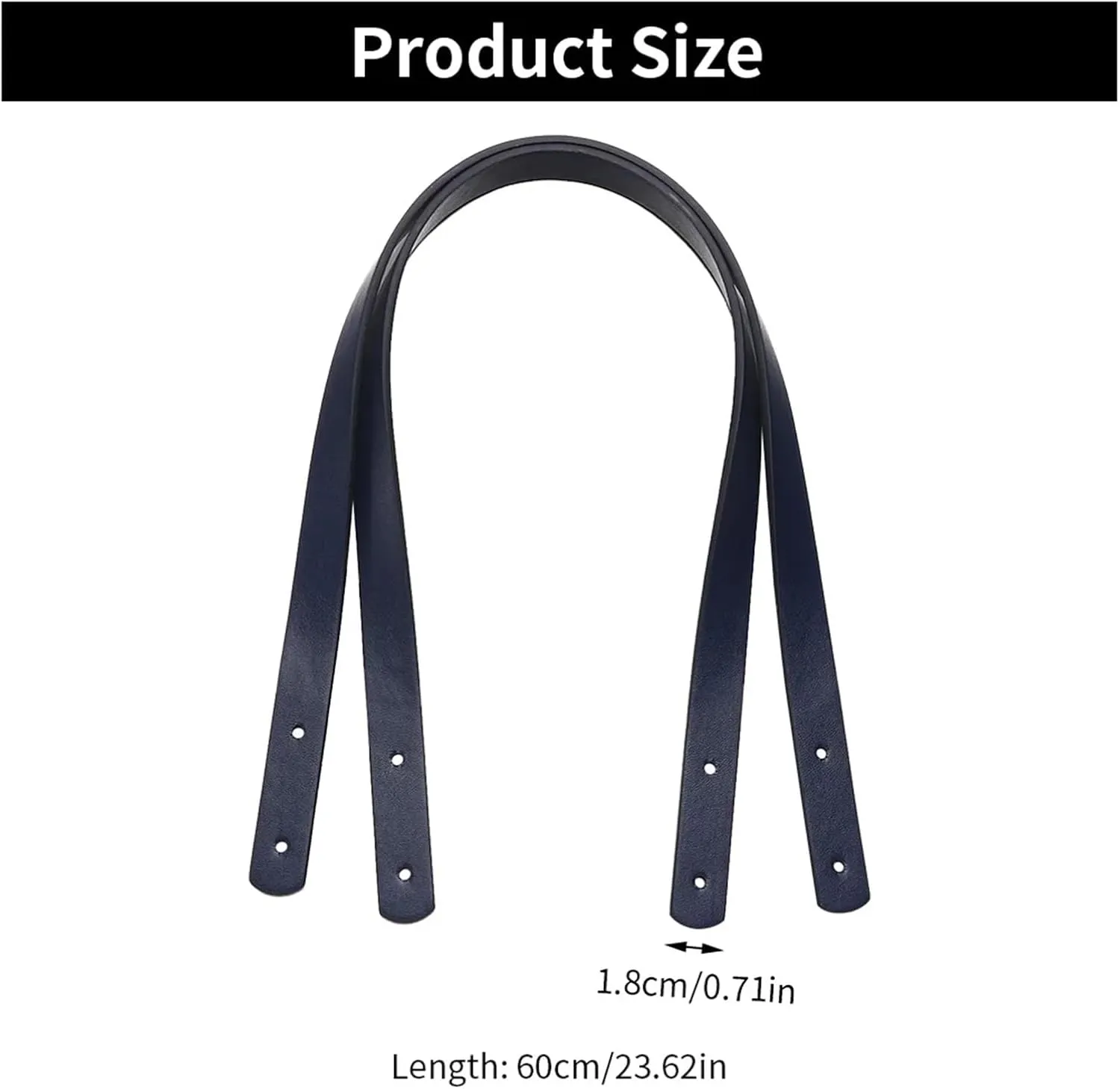 Leather Bag Handle 2Pcs Detachable PU Leather Bag Belt Handbag Band Handle Shoulder Bag Strap Gift Box Handle Band DIY Bag Accessories