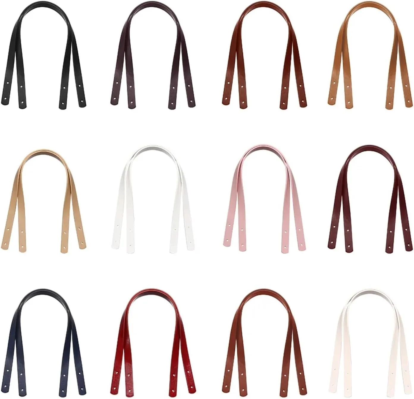 Leather Bag Handle 2Pcs Detachable PU Leather Bag Belt Handbag Band Handle Shoulder Bag Strap Gift Box Handle Band DIY Bag Accessories