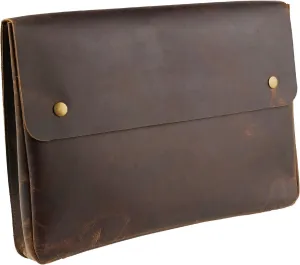 Leather File Folder Organizer Document Holder, File Case, A5 Binder, Envelope Portfolio, Leather Portfolio ,Spacious Leather Folio Laptop Sleeve Case for 13"14" 15" Laptops,Macbook & Tablets