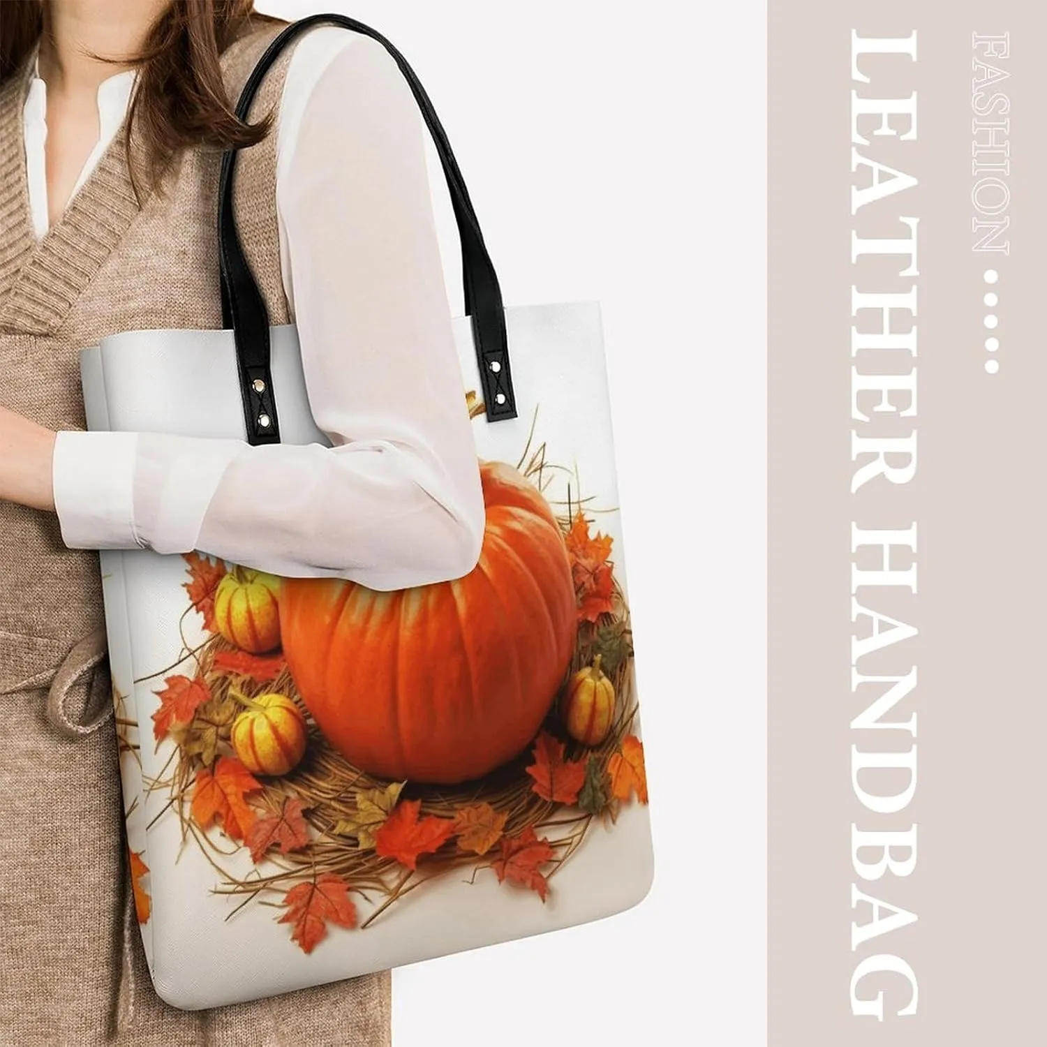 Leather Handbag for Women Tote Bag with Magnetic Buckle Cute Cockatiel Crossbody Bag Shoulder Bag