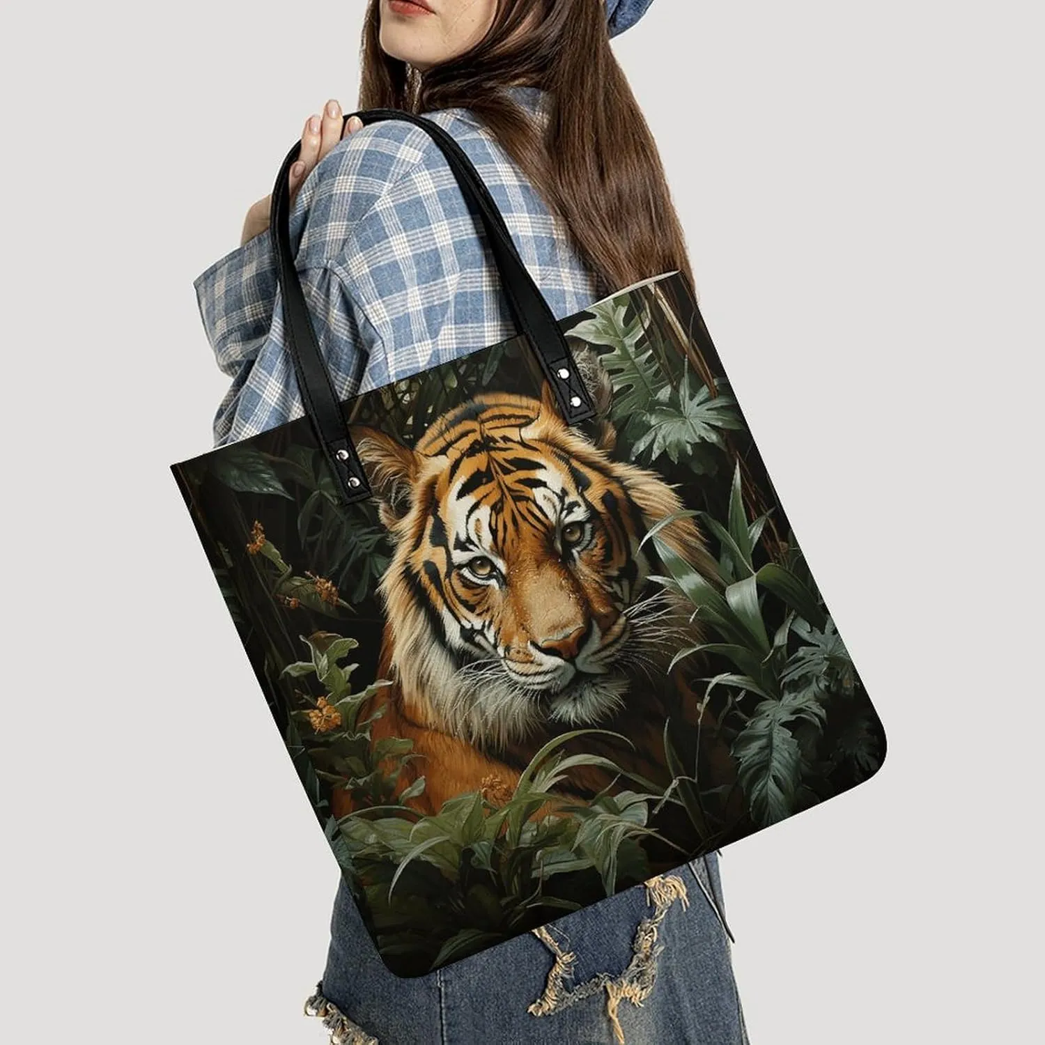 Leather Handbag for Women Tote Bag with Magnetic Buckle Egyptian Pyramids Crossbody Bag Shoulder Bags