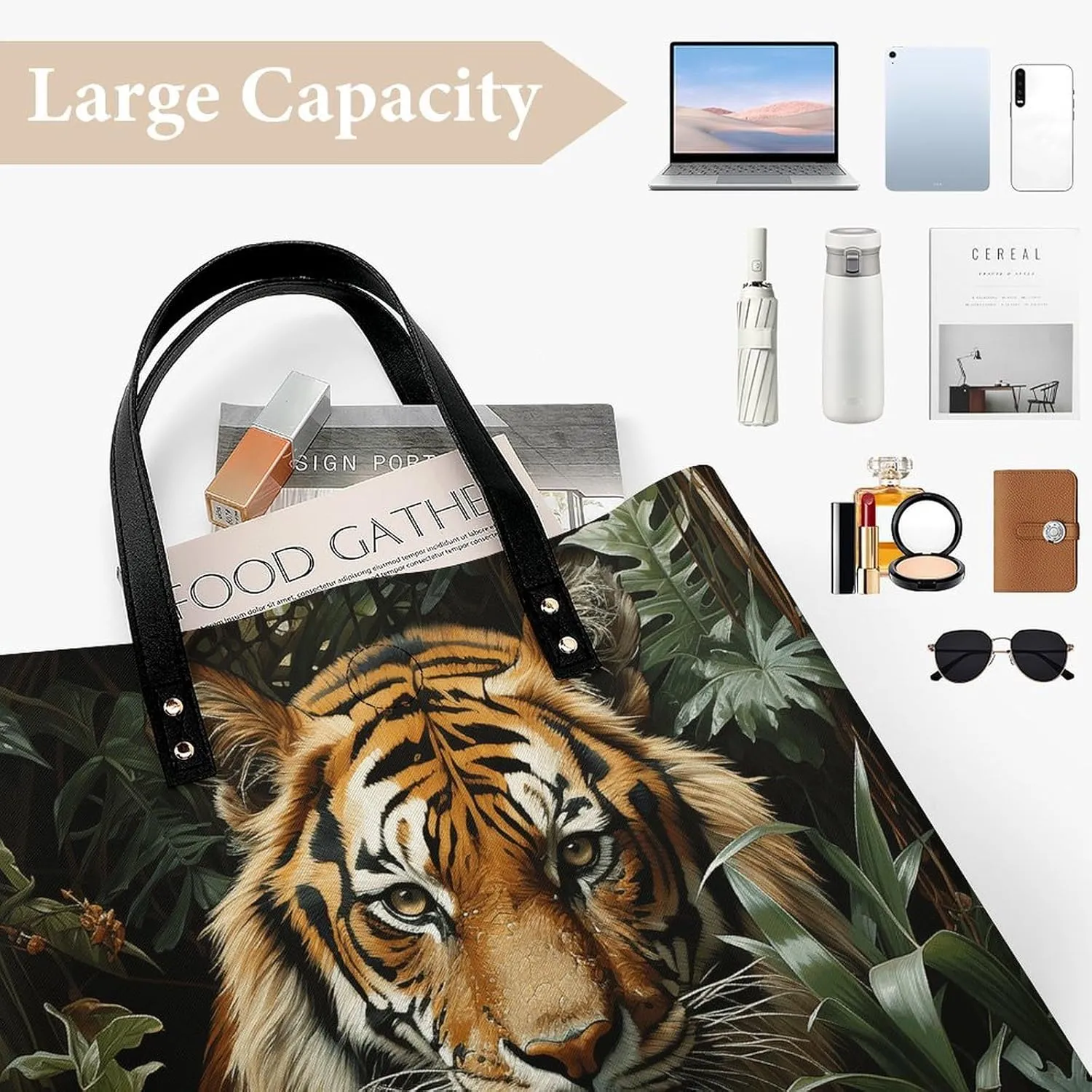 Leather Handbag for Women Tote Bag with Magnetic Buckle Egyptian Pyramids Crossbody Bag Shoulder Bags