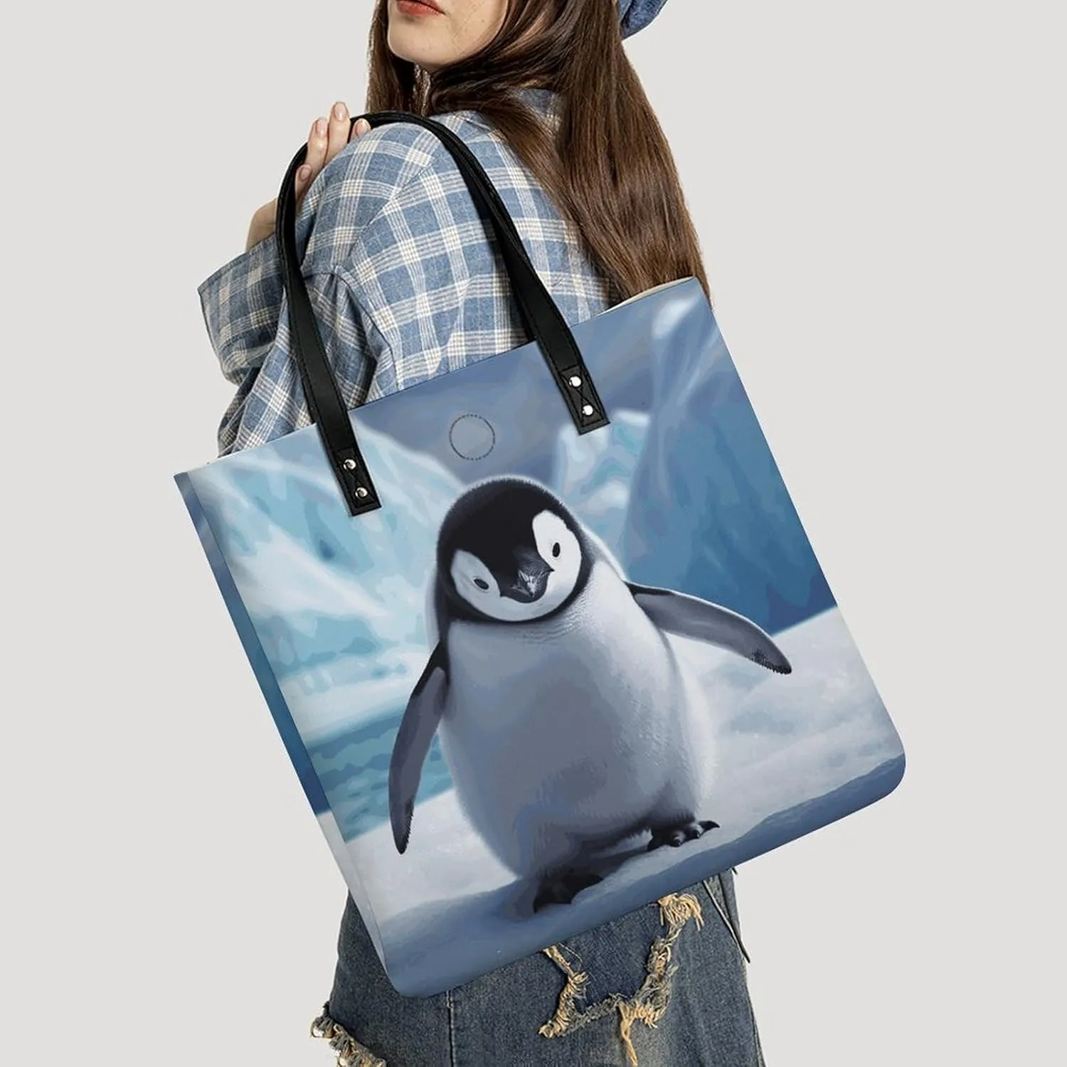 Leather Handbag for Women Tote Bag with Magnetic Buckle Egyptian Pyramids Crossbody Bag Shoulder Bags