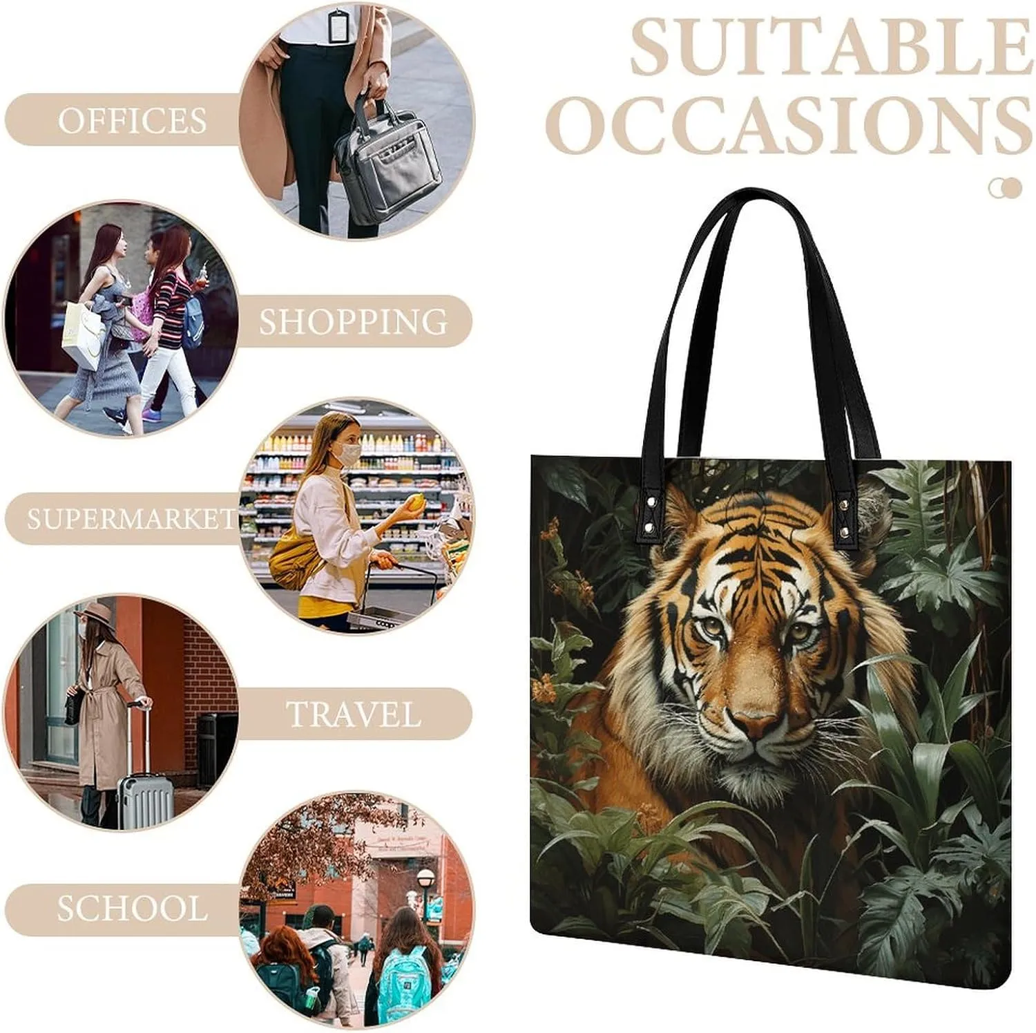Leather Handbag for Women Tote Bag with Magnetic Buckle Egyptian Pyramids Crossbody Bag Shoulder Bags