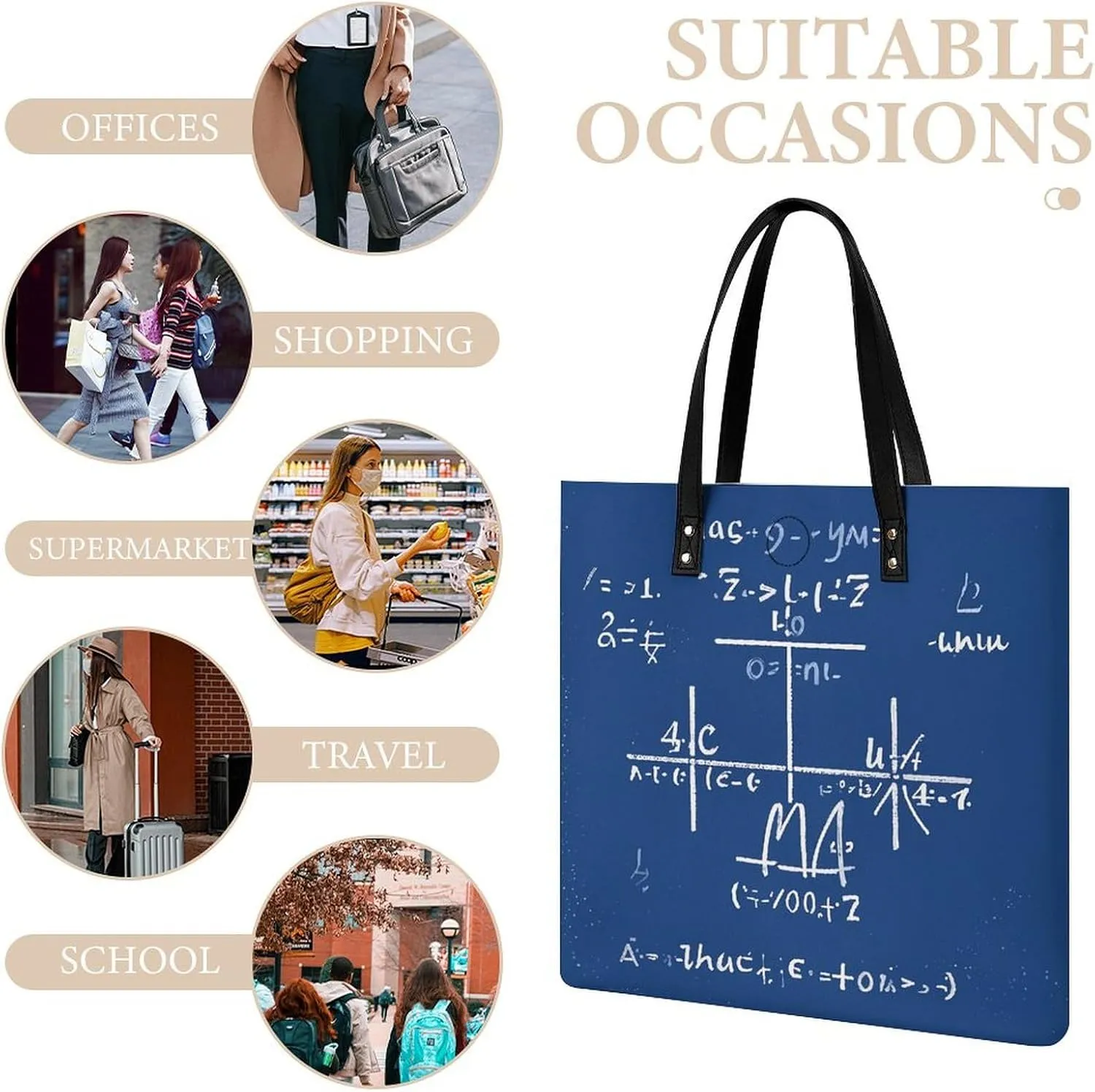 Leather Handbag for Women Tote Bag with Magnetic Buckle Egyptian Scarab Crossbody Bag Shoulder Bags