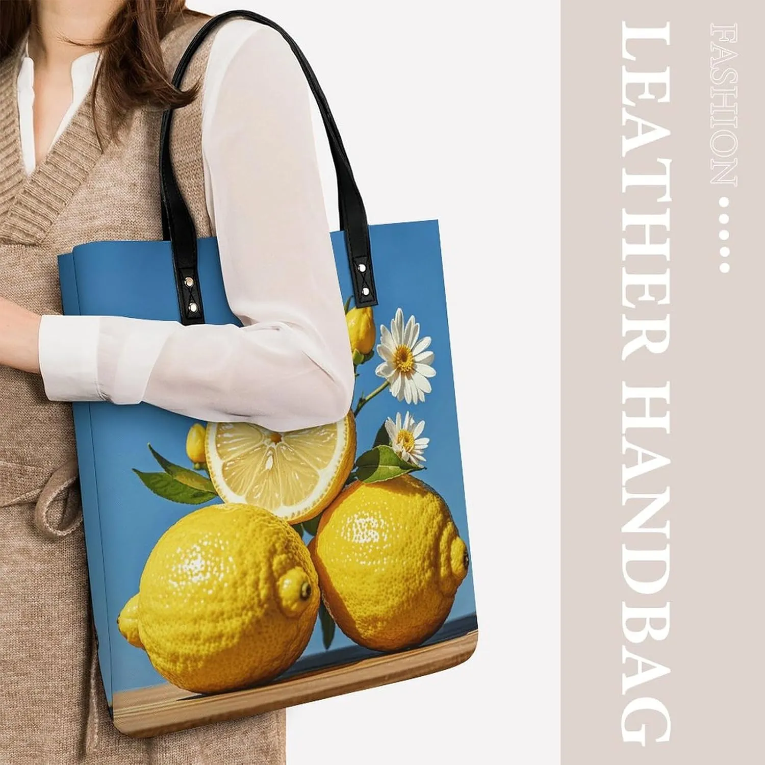 Leather Handbag for Women Tote Bag with Magnetic Buckle Explosion Firework 3D Crossbody Bag Shoulder Bags