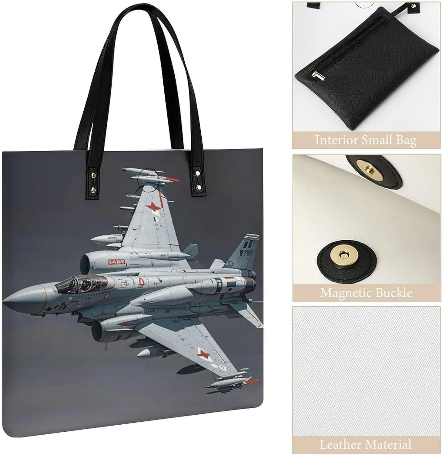 Leather Handbag for Women Tote Bag with Magnetic Buckle Explosion Firework 3D Crossbody Bag Shoulder Bags