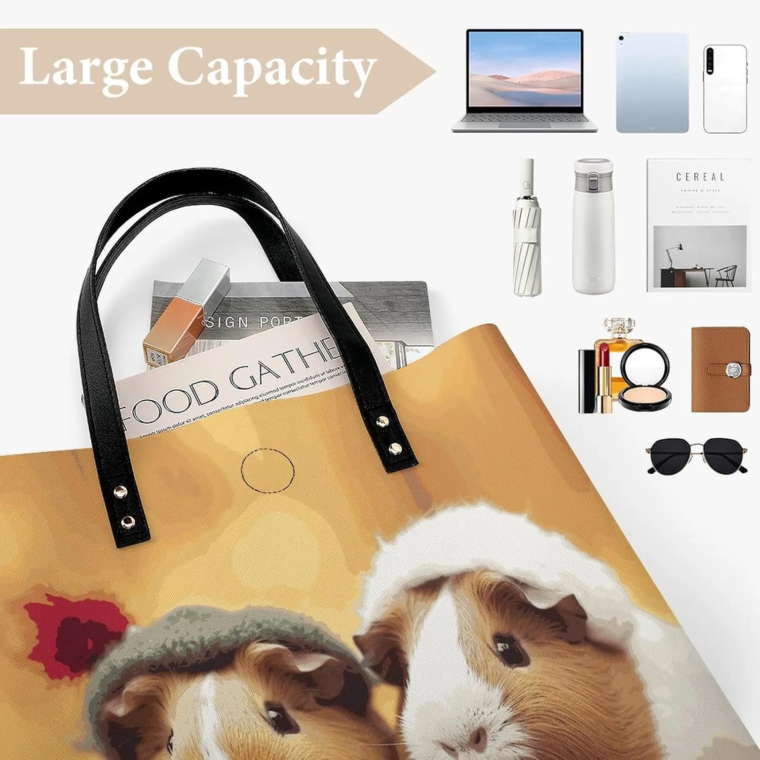 Leather Handbag for Women Tote Bag with Magnetic Buckle Kiwi Slice Crossbody Bag Shoulder Bag