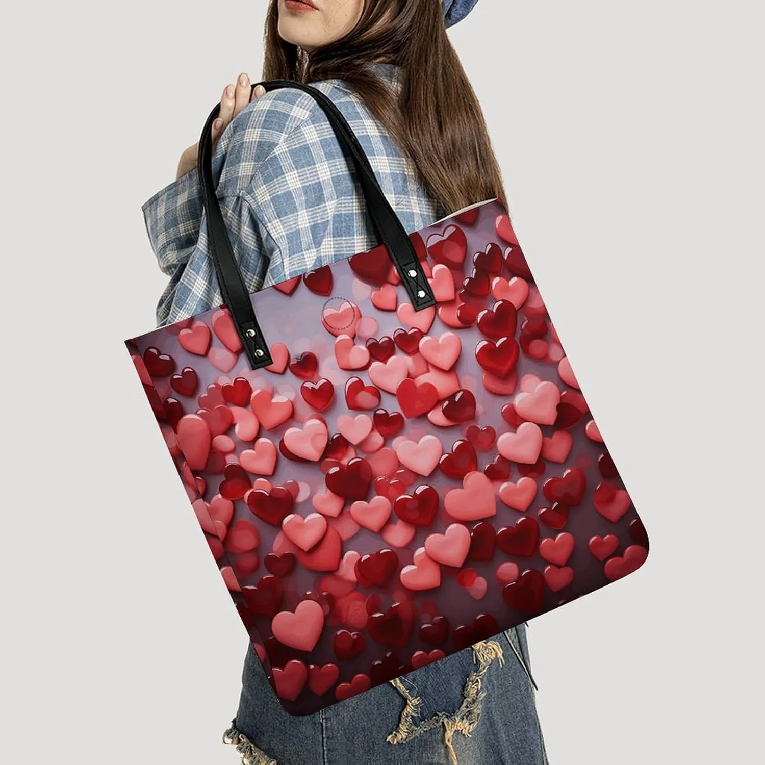 Leather Handbag for Women Tote Bag with Magnetic Buckle Peacock Pattern Crossbody Bag Shoulder Bag