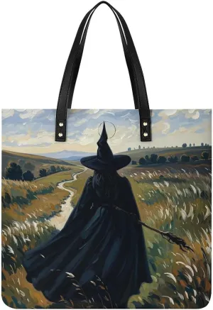 Leather Handbag for Women Tote Bag with Magnetic Buckle Vintage Octopus Crossbody Bag Shoulder Bags