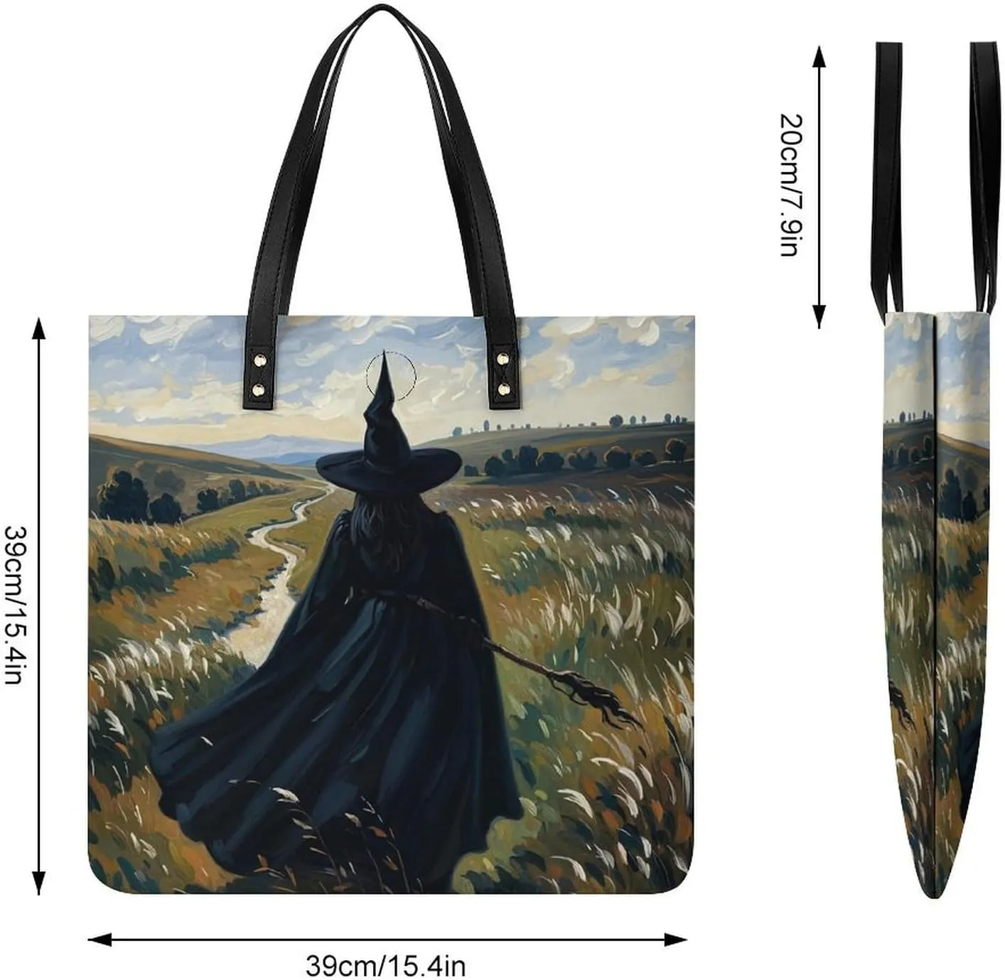 Leather Handbag for Women Tote Bag with Magnetic Buckle Vintage Octopus Crossbody Bag Shoulder Bags
