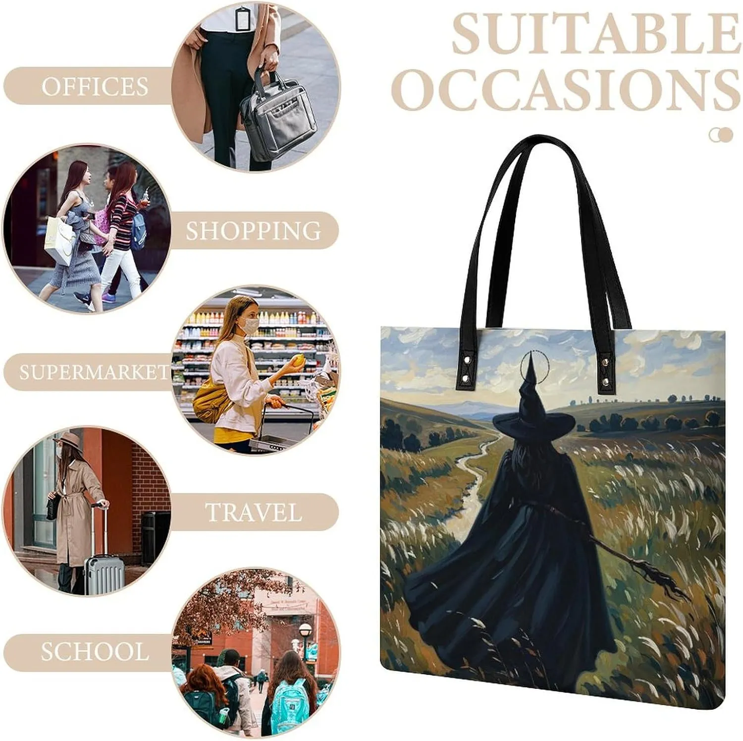 Leather Handbag for Women Tote Bag with Magnetic Buckle Vintage Octopus Crossbody Bag Shoulder Bags