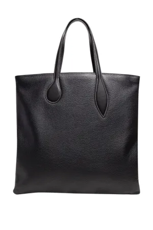 Leather tote bag