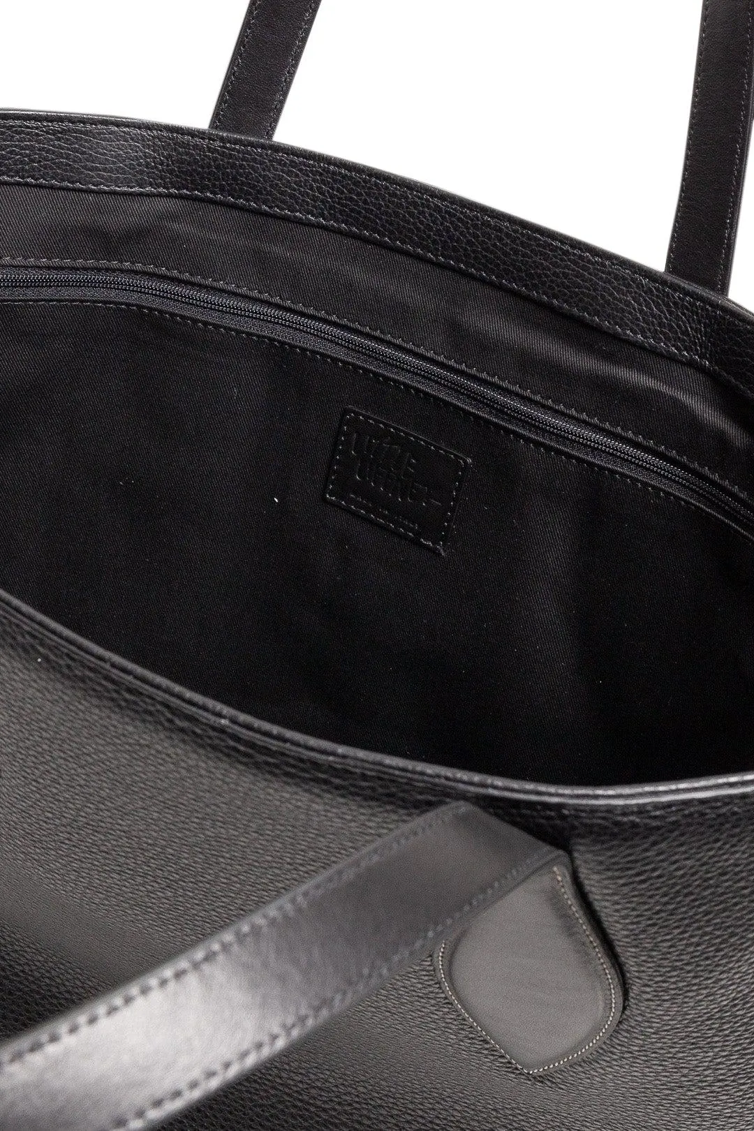 Leather tote bag