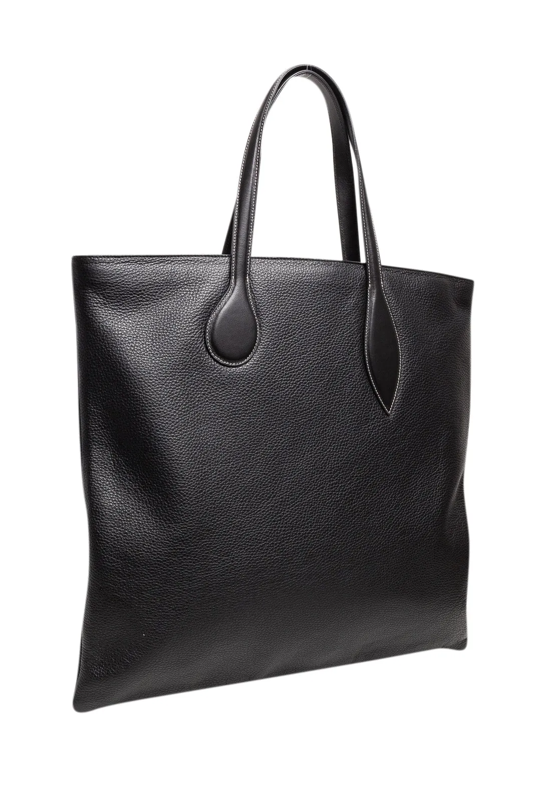 Leather tote bag