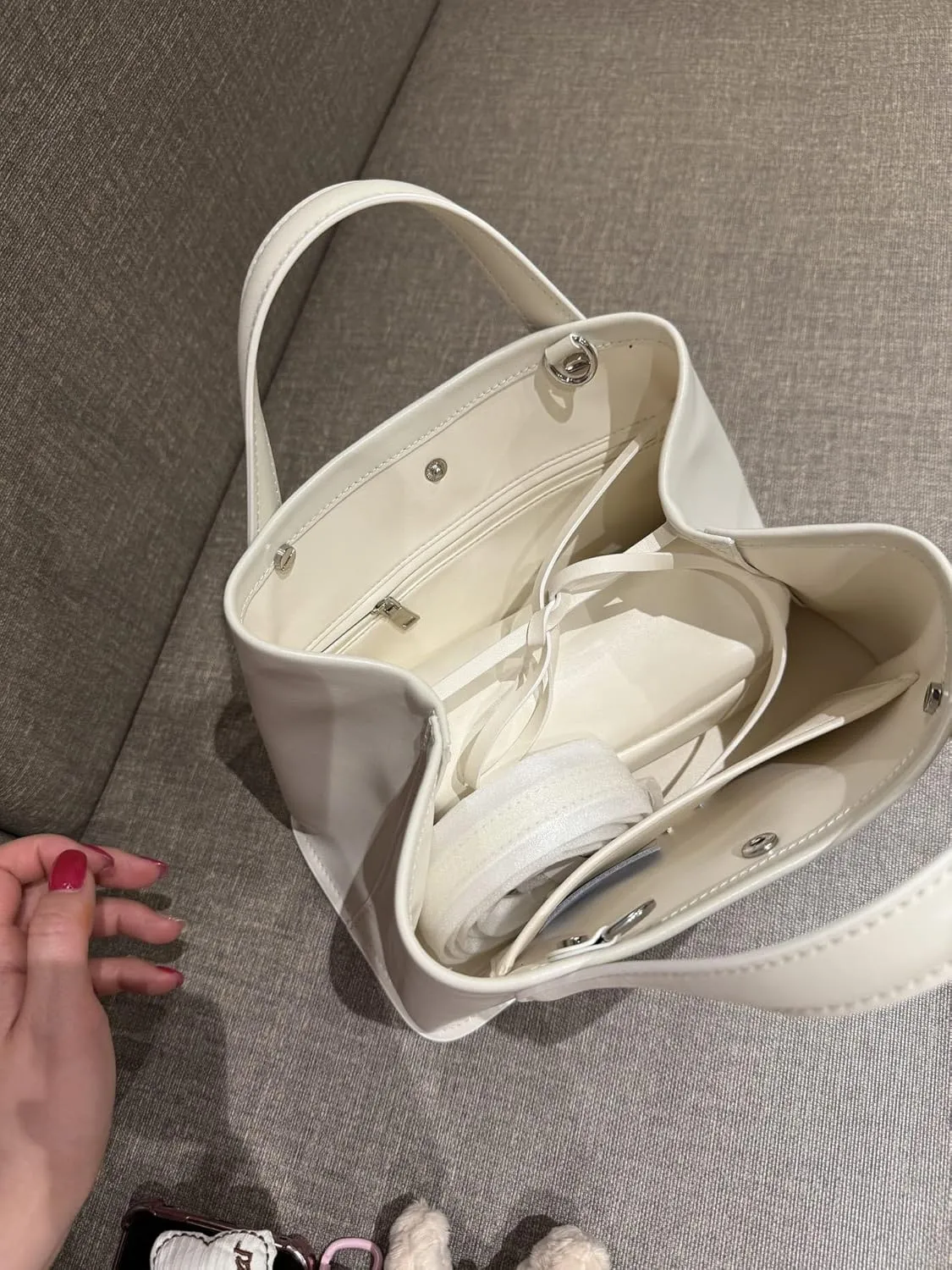 Leather Totes Handbag Commuting Shoulder Crossbody Armpit Bag Pillpw Bag Leisure Versatile Casual Chic Stylish Clutch