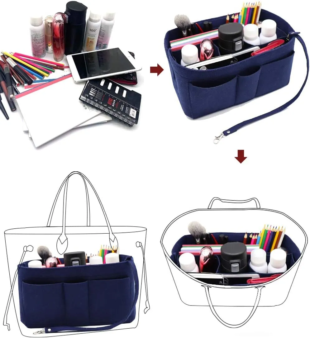 LEXSION Felt Insert Bag Organizer Bag In Bag For Handbag Purse Organizer Fits Speedy Neverful