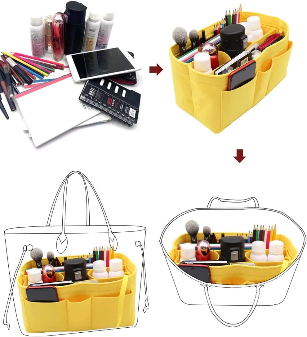 LEXSION Felt Insert Bag Organizer Bag In Bag For Handbag Purse Organizer Fits Speedy Neverful