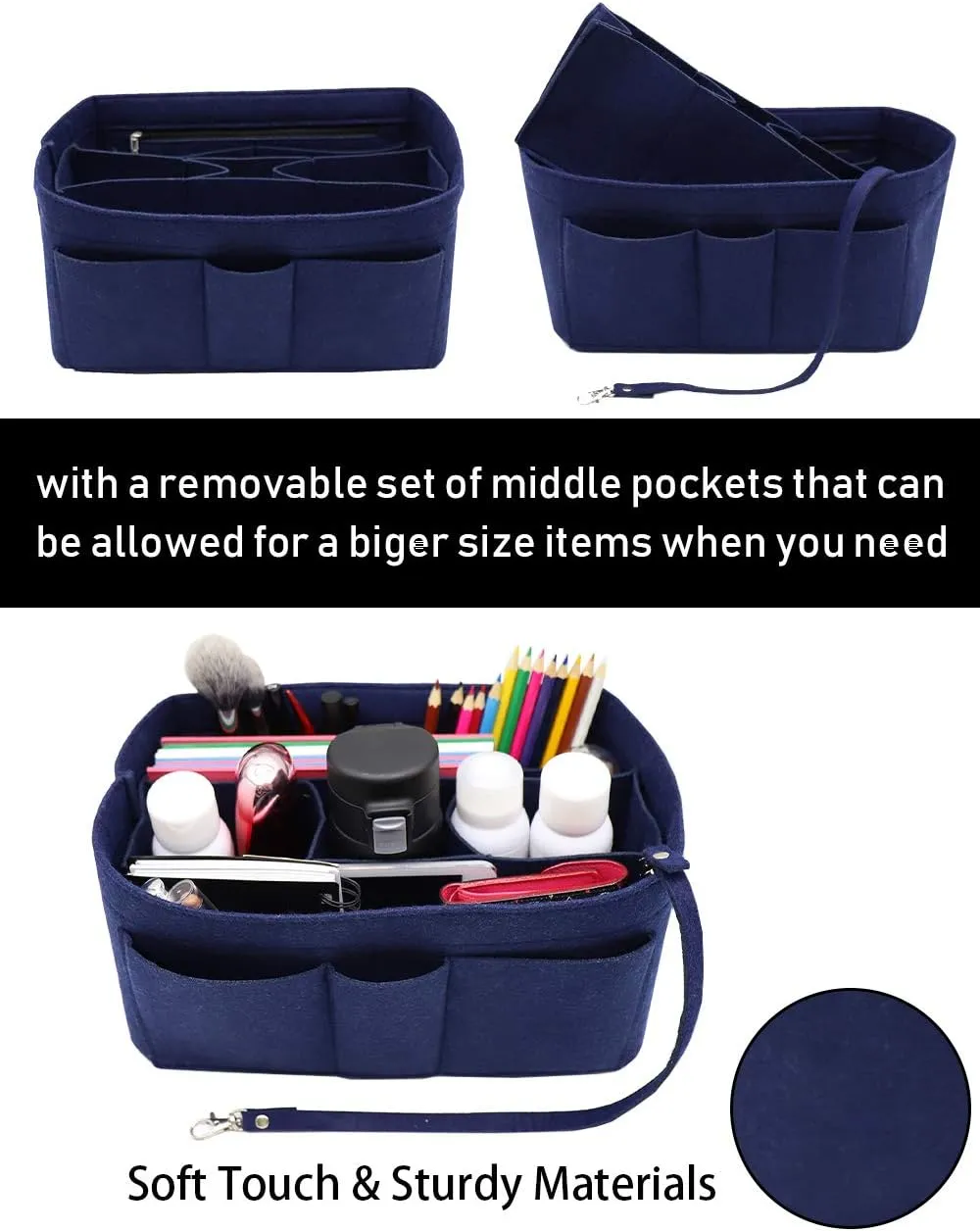 LEXSION Felt Insert Bag Organizer Bag In Bag For Handbag Purse Organizer Fits Speedy Neverful