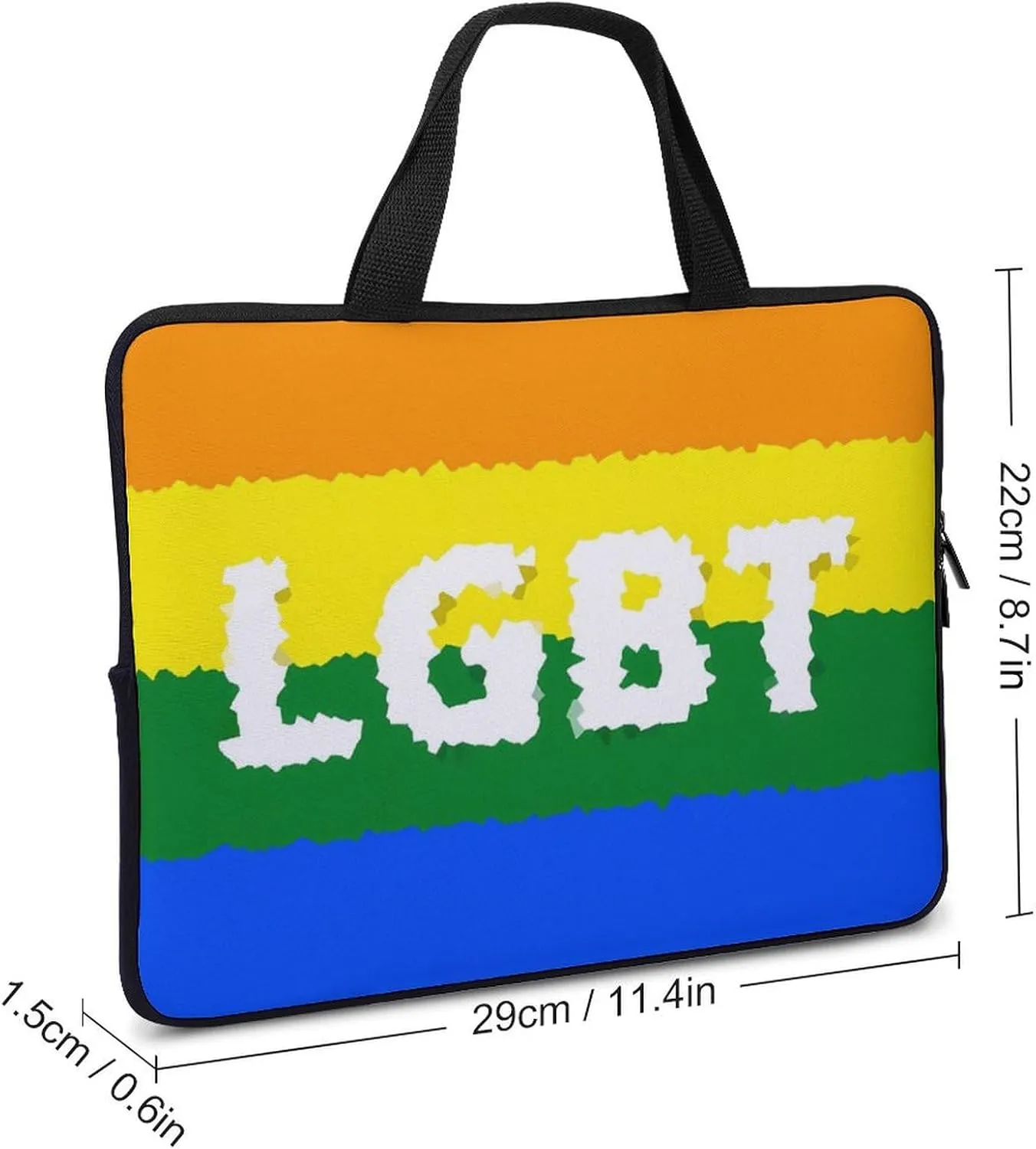 LGBT Flag Lesbian Gay Laptop Sleeve Bag Computer Protective Case Handbag Shoulder Bags