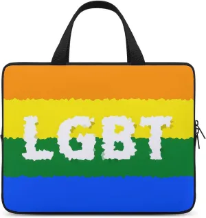 LGBT Flag Lesbian Gay Laptop Sleeve Bag Computer Protective Case Handbag Shoulder Bags