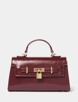 Liana Lock Detail Top Handle Bag