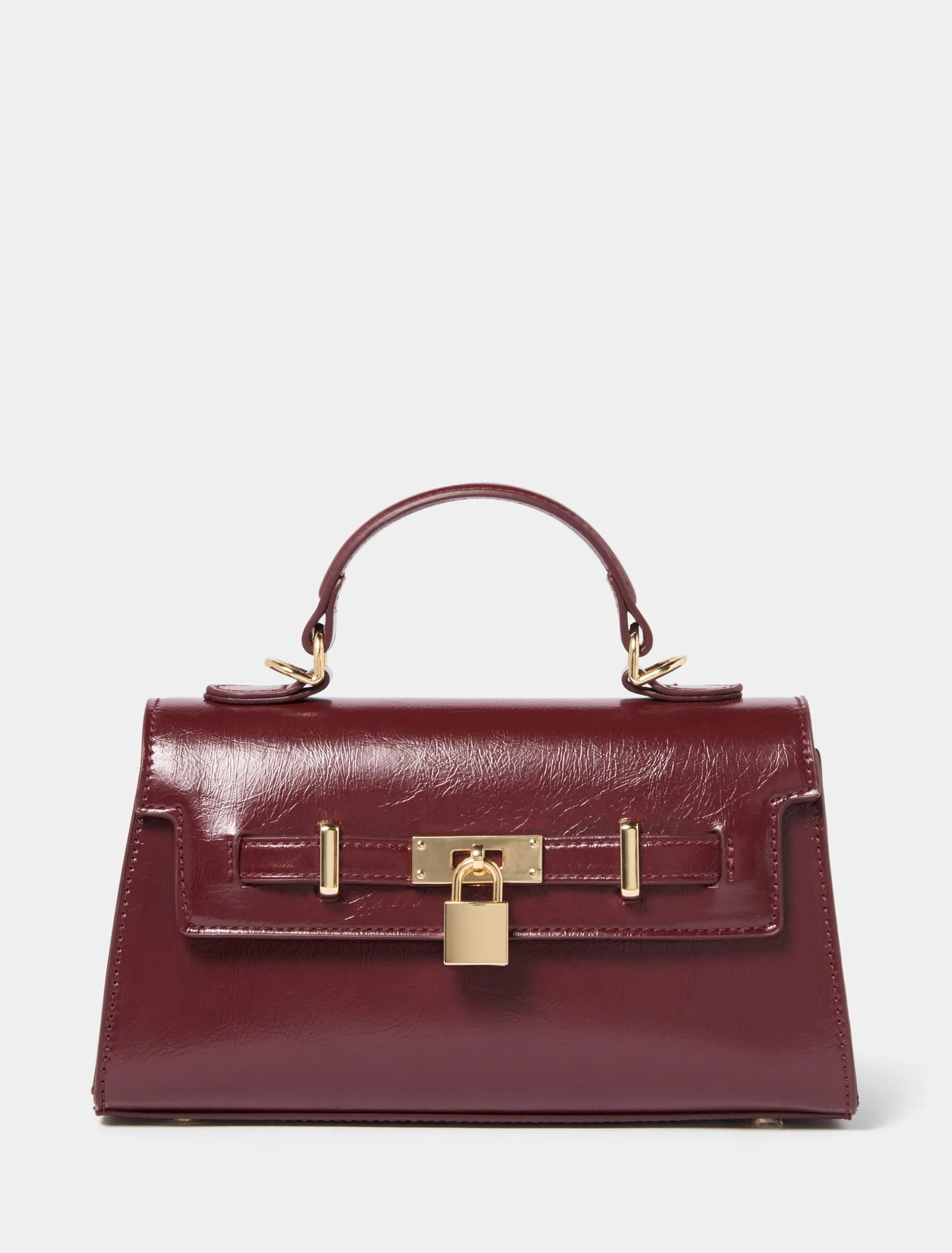 Liana Lock Detail Top Handle Bag