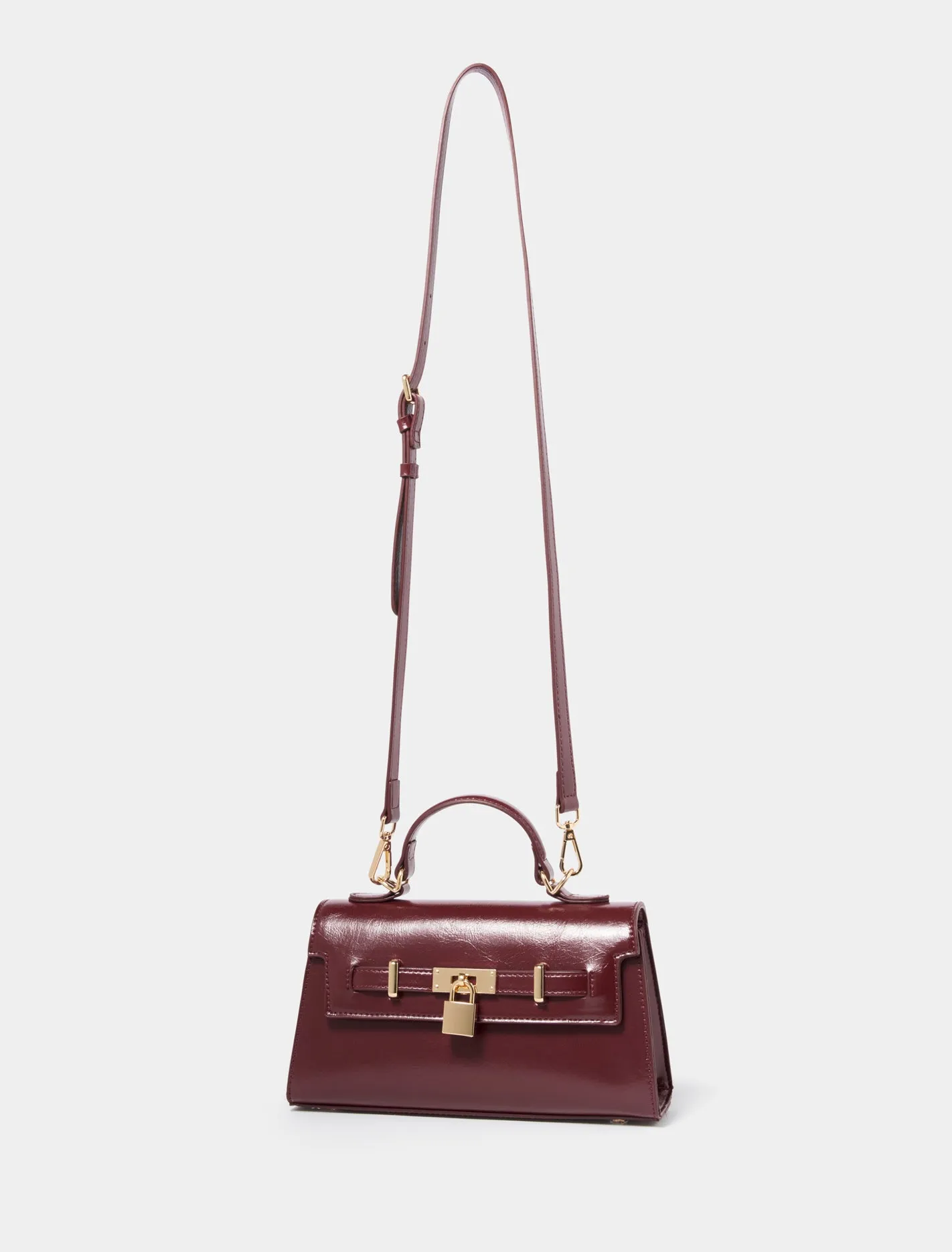 Liana Lock Detail Top Handle Bag