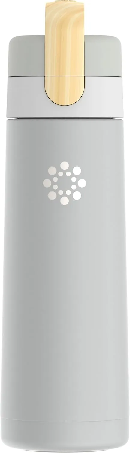 Lifefactory 20oz Stainless Steel Hydration Bottle with Spout Cap - Stone Gray