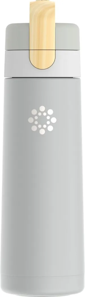 Lifefactory 20oz Stainless Steel Hydration Bottle with Spout Cap - Stone Gray