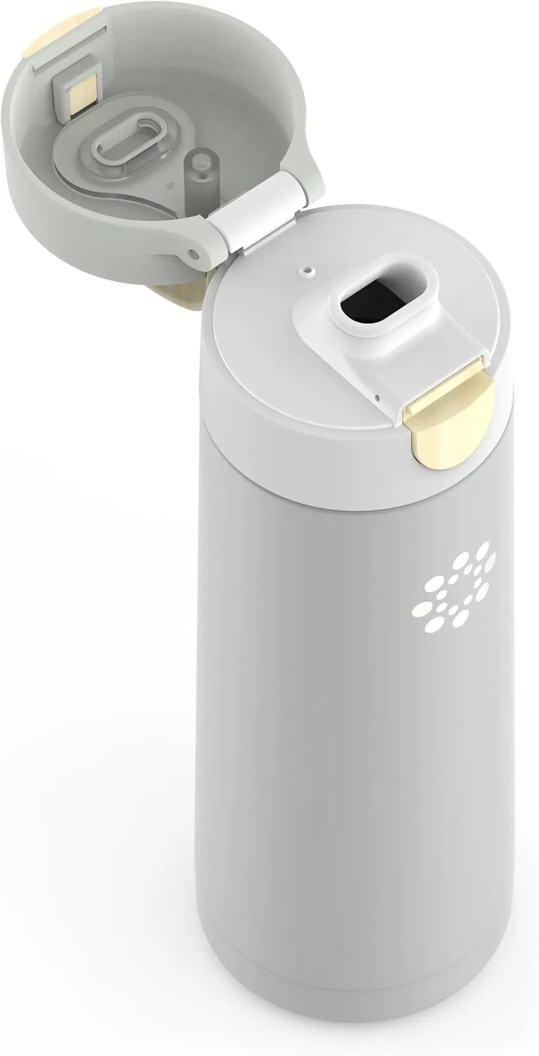 Lifefactory 20oz Stainless Steel Hydration Bottle with Spout Cap - Stone Gray