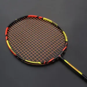 Light Weight 8U 65g Carbon Fibe Badminton Rackets with Strings Bags 22-30LBS Professional Racquet Sports for Adult
