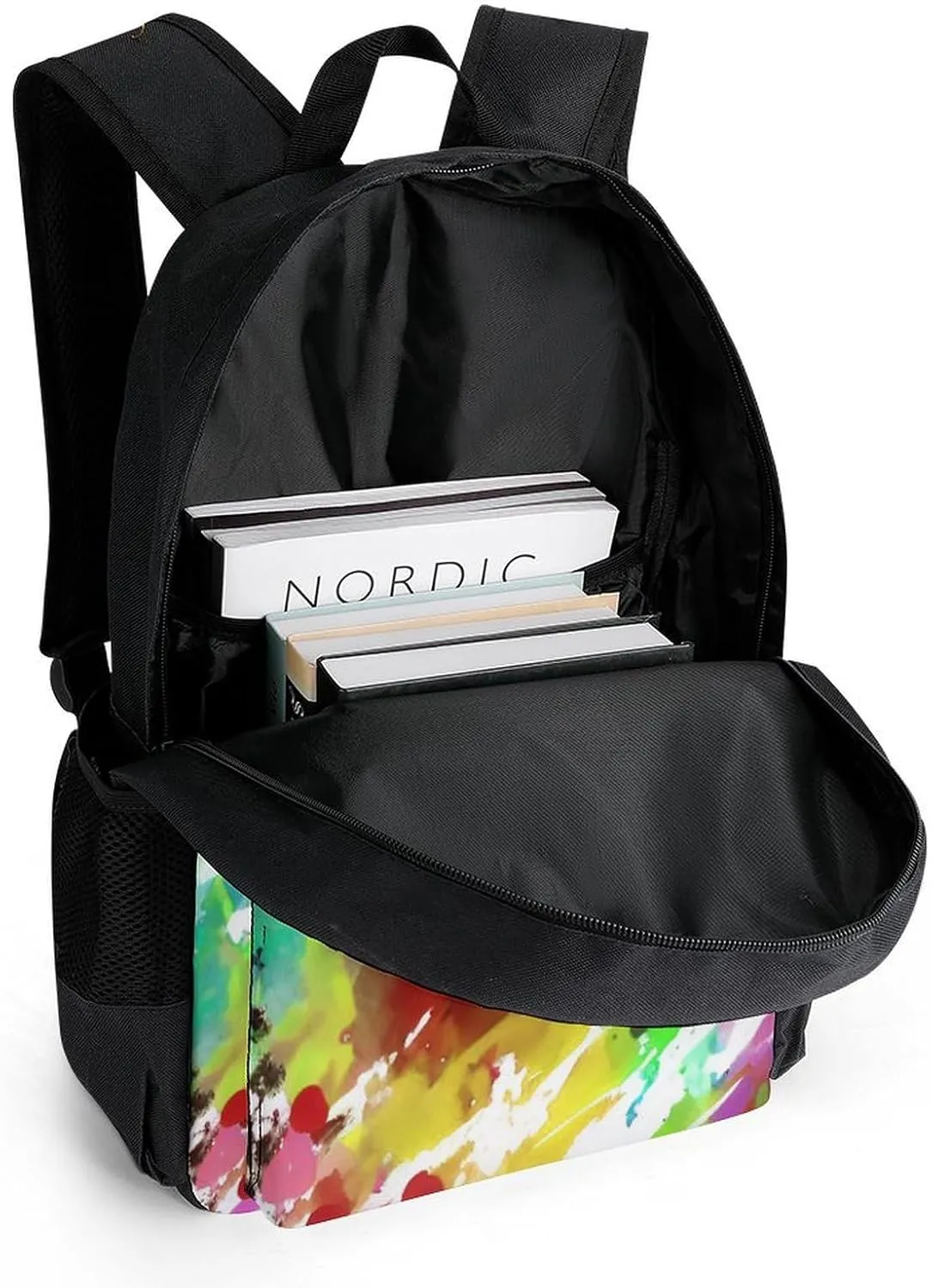 Lightweight Rucksack for Sports Travel Running - Big Capacity Multipurpose Anti-Theft Bookbag, Beautiful Wild Animal Tiger Abstract Art Travel and Sport Backpack Rucksack
