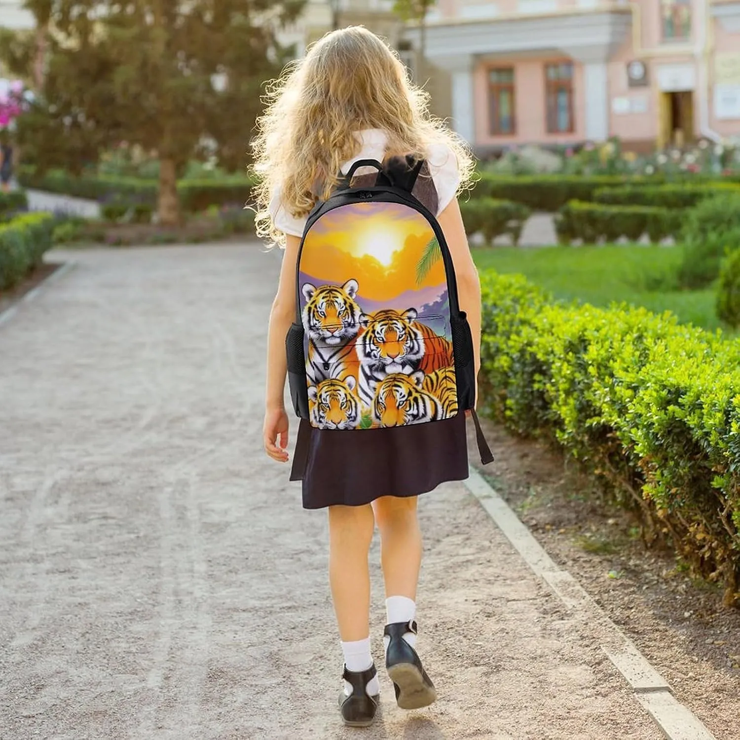 Lightweight Rucksack for Sports Travel Running - Big Capacity Multipurpose Anti-Theft Bookbag, King Of The Tiger Tropical Rainforest Landscape Jungle Art Travel and Sport Backpack Rucksack
