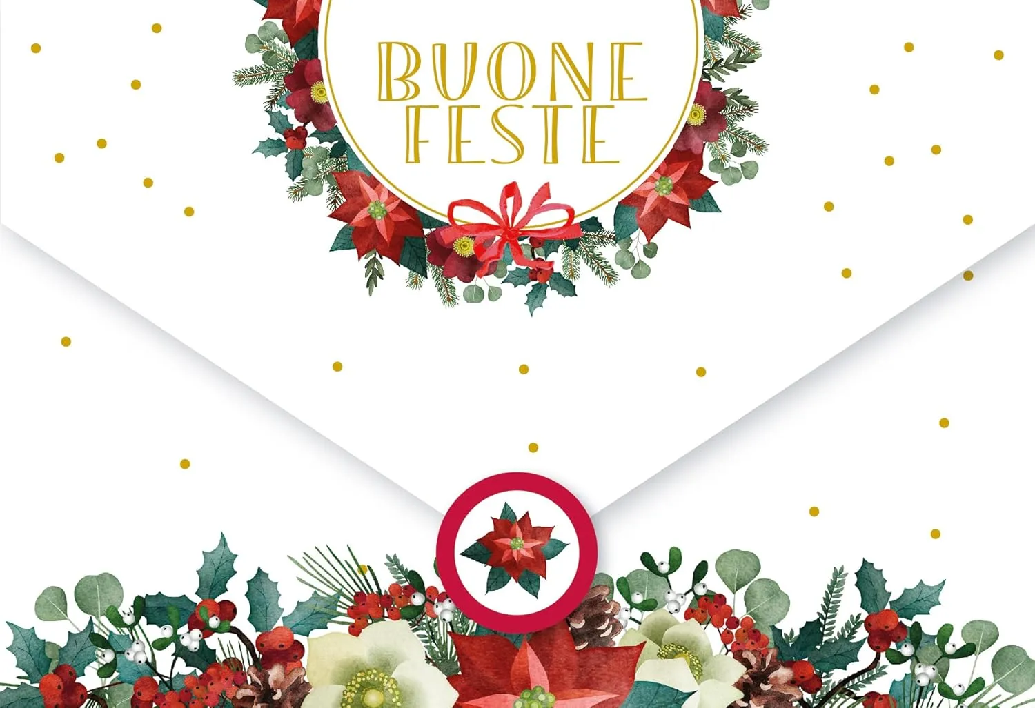 LINA OFFICINE GRAFICHE CREATIVE Italian Christmas Card Size 16 x 11 Money Holders Christmas Gift 96-909