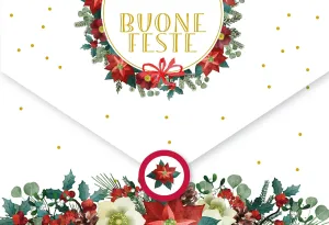 LINA OFFICINE GRAFICHE CREATIVE Italian Christmas Card Size 16 x 11 Money Holders Christmas Gift 96-909