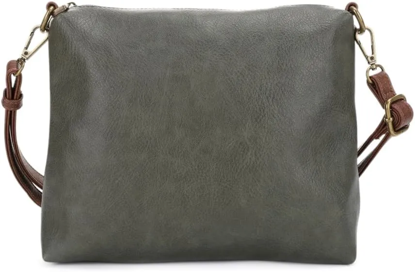 Liz Soto Jane Horsebit 2-in-1 Tote Bag - Vegan Leather Tote Bag for Women with Removable Crossbody Bag, Purses for Women