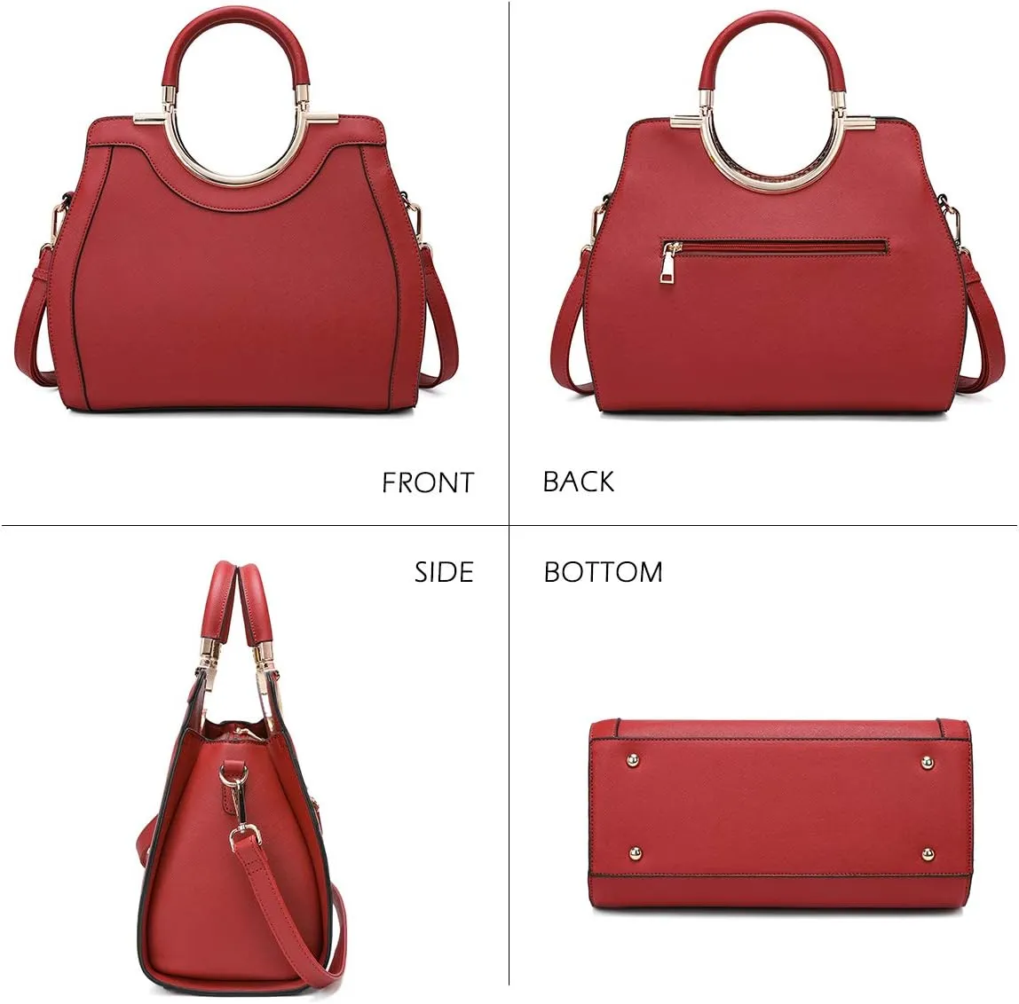 LJOSEIND Women’s Handbags Designer Purses Satchel Totes Structured Shoulder Bags