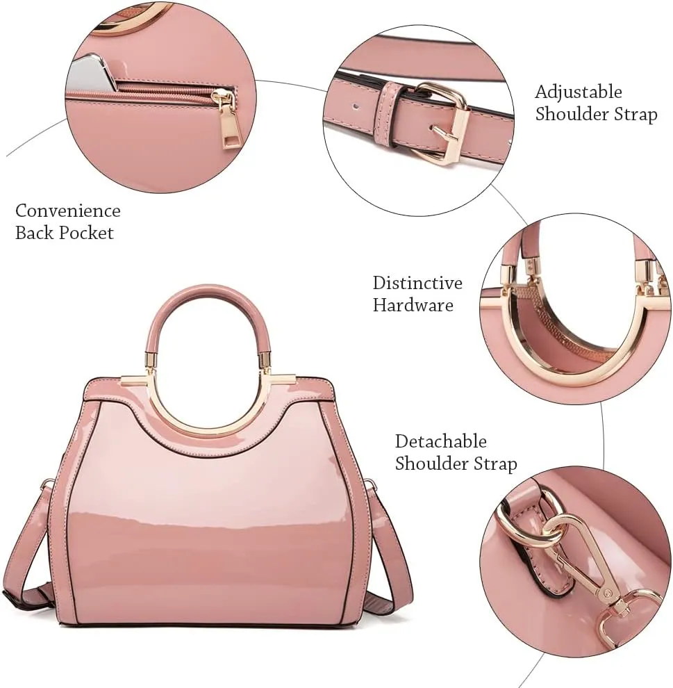 LJOSEIND Women’s Handbags Designer Purses Satchel Totes Structured Shoulder Bags